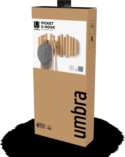 Umbra Picket Rail Hook Wall Coat Rack