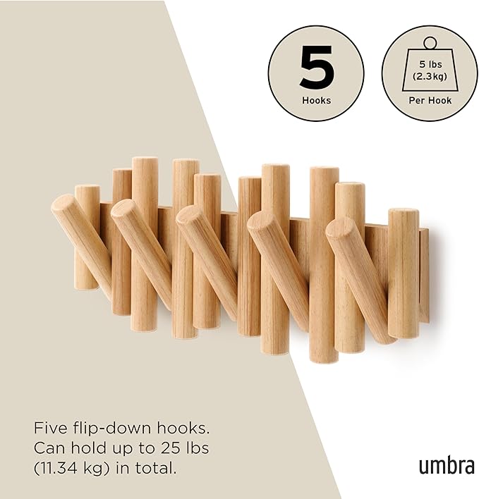 Umbra Picket Rail Hook Wall Coat Rack