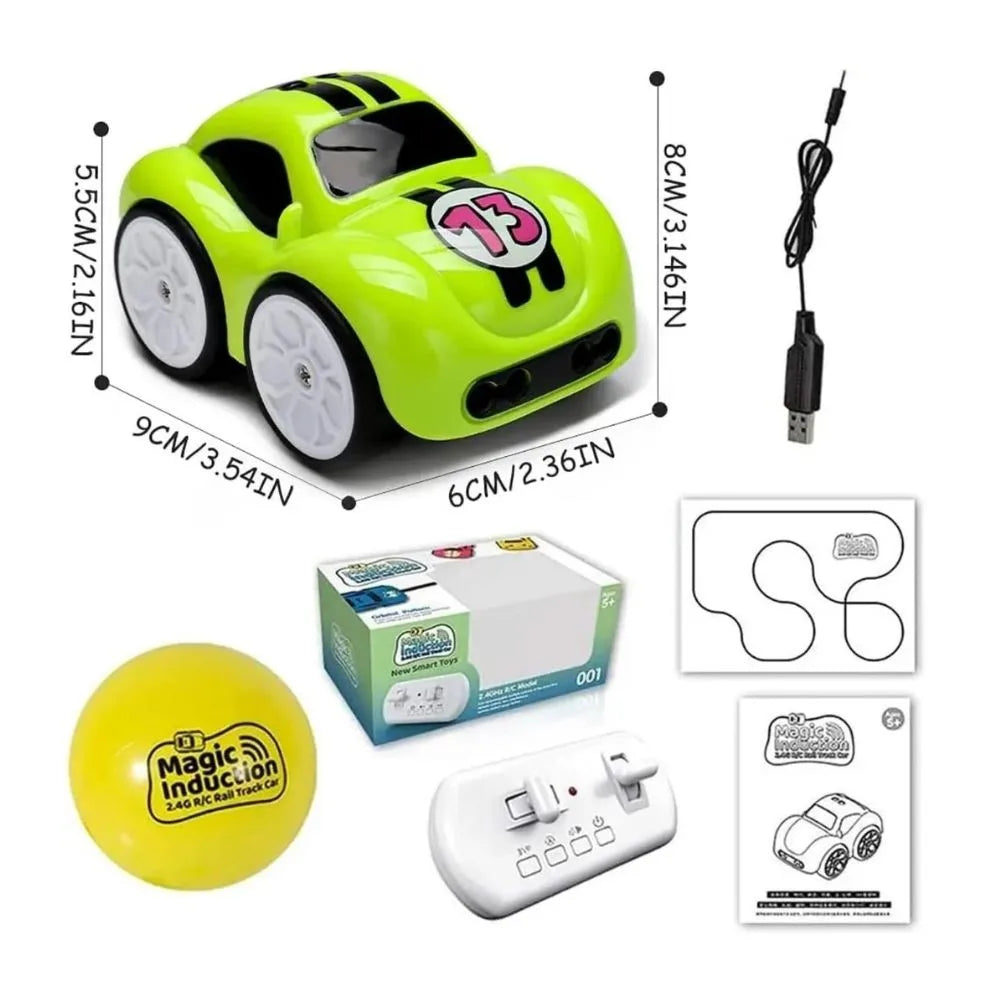 Magic Induction RC Car for Kids – Smart Line Following Toy with LED & Music